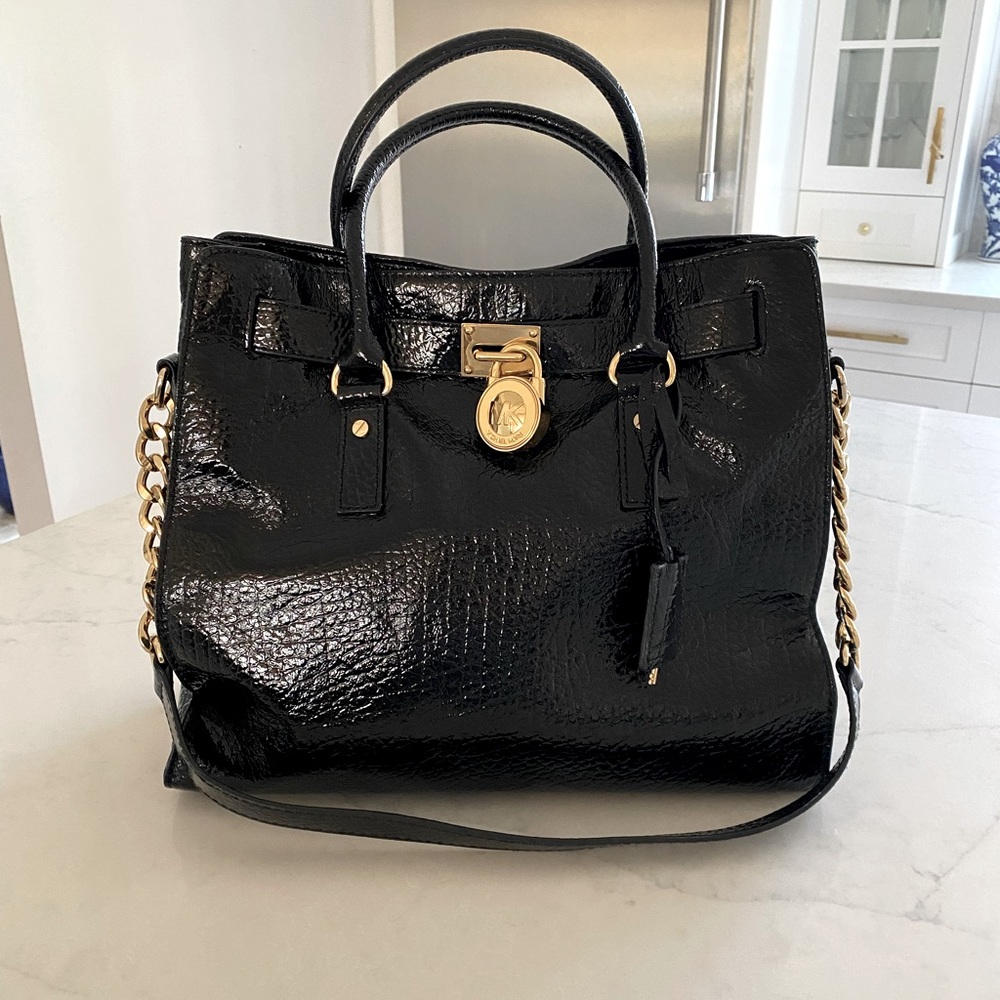 Michael Kors HAMILTON Black Tote Handbag *LIKE NEW*